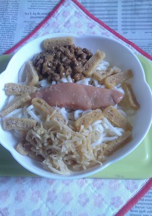 醤油うどん風冷やしうどん113納豆たらこ-レシピのメイン写真