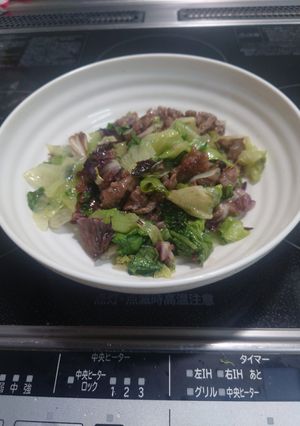 レタスと牛肉炒め-レシピのメイン写真