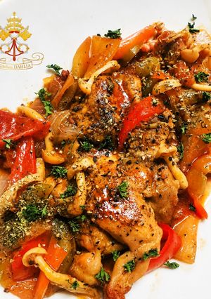 鶏肉とパプリカのトマト煮🍅ヴァチカン風🇻🇦-レシピのメイン写真
