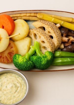 豆腐ハーブソース × 冬野菜グリル-レシピのメイン写真