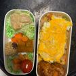 レンジ簡単洋風梅親子丼味オムライス弁当
