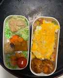 レンジ簡単洋風梅親子丼味オムライス弁当