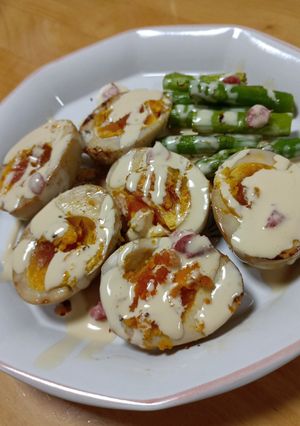 焼き味玉のしょうゆマヨがけ🎶-レシピのメイン写真