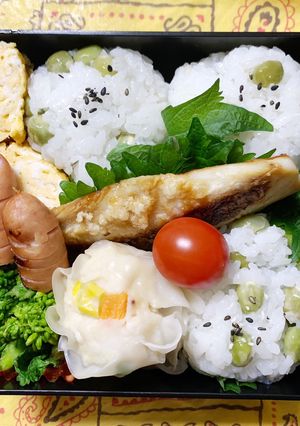 1/17ﾖｯﾁｬﾝ☆春☘️っぽいお弁当-レシピのメイン写真