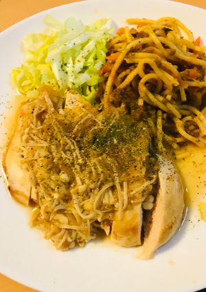 鶏肉の薄切りステーキ●えのきおろしソース-レシピのメイン写真