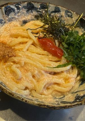 柑橘香る豆腐でレンチン明太クリームうどん-レシピのメイン写真