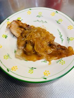 生姜焼き新玉煮のせ-レシピのメイン写真