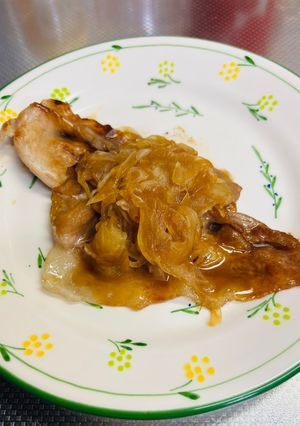 生姜焼き新玉煮のせ-レシピのメイン写真