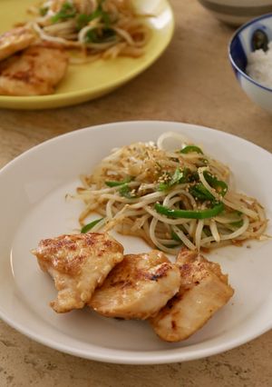 やわらかしっとり♪鶏むねにんにく生姜焼き-レシピのメイン写真