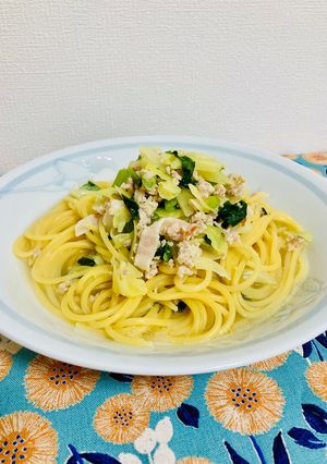 肉野菜たっぷり!白だしスープパスタ-レシピのメイン写真