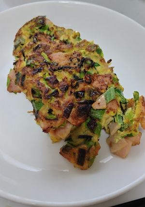 九条ねぎとハムの玉子焼き味付は塩こんぶ-レシピのメイン写真
