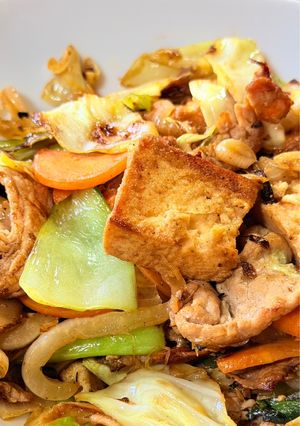豚こま×厚揚げの生姜ガッツリ炒め丼-レシピのメイン写真