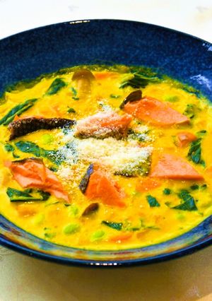 鮭のクリーミーカレースープ(国循賞金賞)-レシピのメイン写真