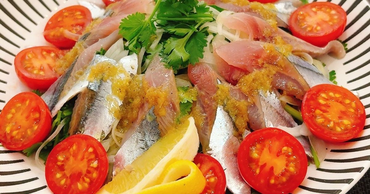 マグロと水菜のエスニックカルパッチョ】 by ☆s4☆ 【クックパッド