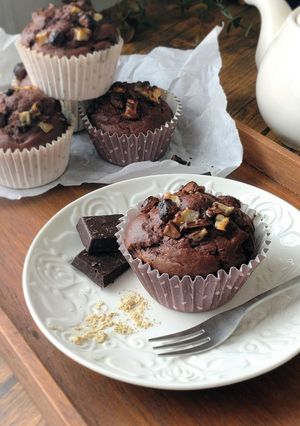 ほんのりカルダモンのチョコバナナマフィン-レシピのメイン写真