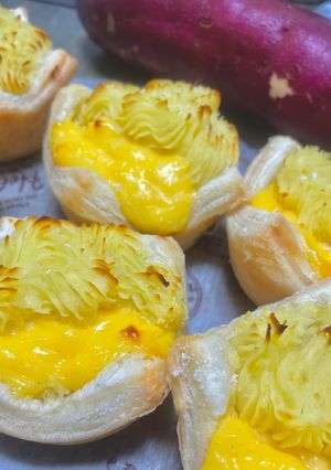 秋の味覚。ほんのりバターのスイートポテト🍠パイ-レシピのメイン写真