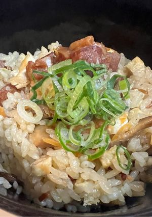 焼き鳥缶とそうめんつゆで簡単　鶏めし-レシピのメイン写真