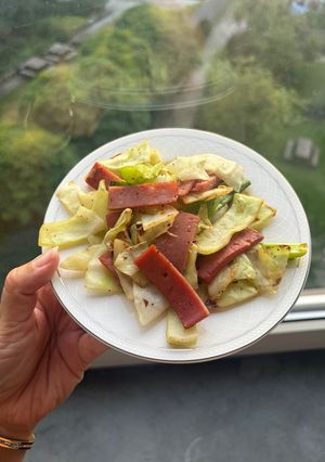キャベツとハムの炒め物-レシピのメイン写真