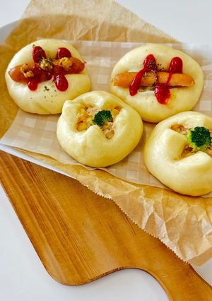 フライパンで作る総菜パン2種-レシピのメイン写真