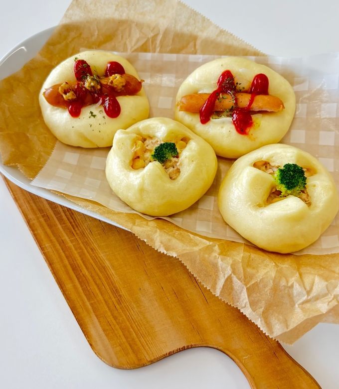 フライパンで作る総菜パン2種-レシピのメイン写真