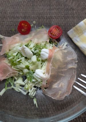 残り水菜と生ハムリコッタチーズのサラダ-レシピのメイン写真