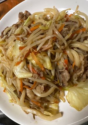 焼き牛丼うどん◥█̆̈◤࿉∥-レシピのメイン写真