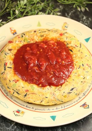 簡単！銀鮭野菜たっぷりオムレツ-レシピのメイン写真