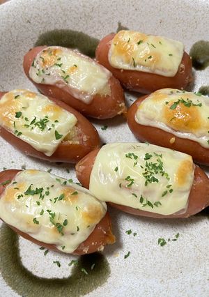 ウインナーボート、ポテトを詰めて⭐︎-レシピのメイン写真