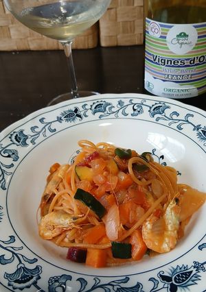 ガラエビ＆ビーツと季節の野菜のパスタ-レシピのメイン写真