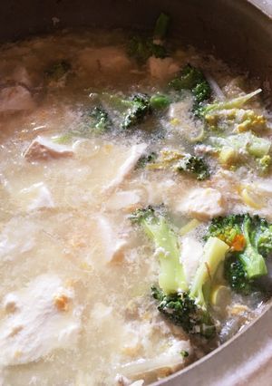 余り野菜のスープご飯☆主婦の1人ランチ-レシピのメイン写真