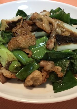 鶏皮と柔らかネギのあっさり炒め！-レシピのメイン写真