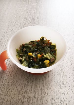 ひき肉と白菜のあんかけ~ 離乳食後期~-レシピのメイン写真
