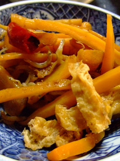 家庭菜園間引き小人参できんぴら風佃煮-レシピのメイン写真