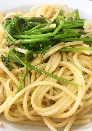 エビ塩くるみとハコベのパスタ-レシピのメイン写真