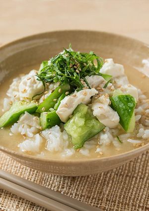 きゅうりと豆腐の冷や汁ご飯-レシピのメイン写真