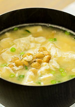 納豆と崩し豆腐のみそ汁-レシピのメイン写真