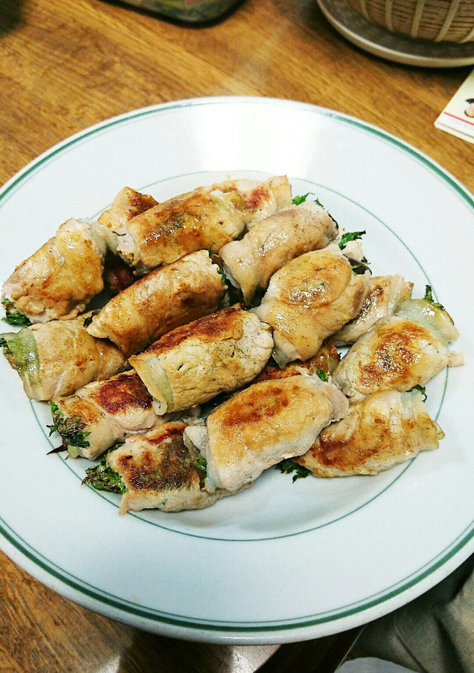 椎茸とわさび菜の豚肉巻き☆-レシピのメイン写真