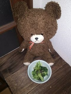 レンジでチンする小松菜のゴマあえ!-レシピのメイン写真
