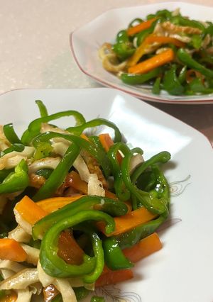 竹輪で　青椒肉絲-レシピのメイン写真
