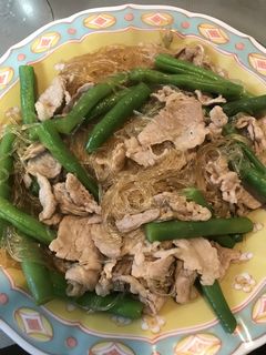 豚肉と春雨といんげんの炒め物-レシピのメイン写真