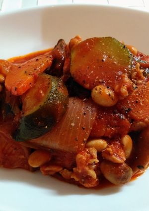 ✾豚と豆野菜のトマト煮込み✾-レシピのメイン写真