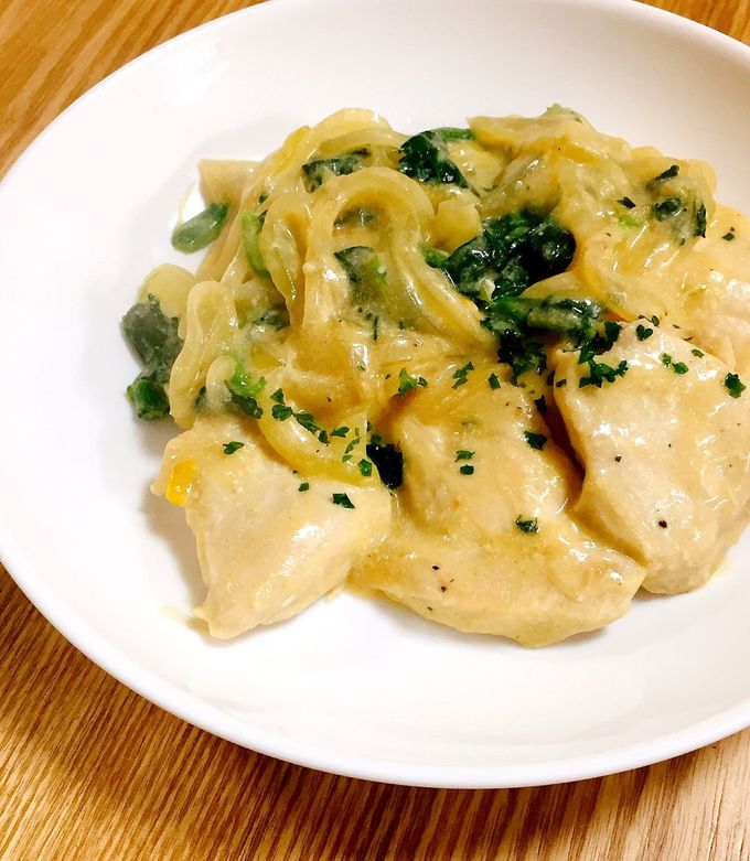 コーンスープで鶏胸肉のクリーム煮-レシピのメイン写真