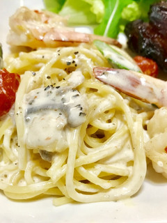 エビとアスパラガスのクリームパスタ-レシピのメイン写真