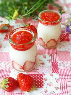 可愛い♥いちごのヨーグルトムース♥-レシピのメイン写真