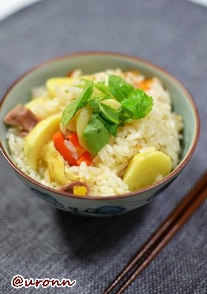 ほくほく！クワイの炊き込みご飯♪-レシピのメイン写真