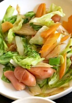 ウインナーと春キャベツの野菜炒め-レシピのメイン写真