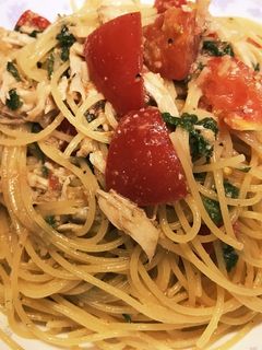 トマト ささみ 大葉 冷製パスタ-レシピのメイン写真
