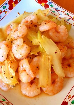 エビとセロリの塩麹炒め！-レシピのメイン写真
