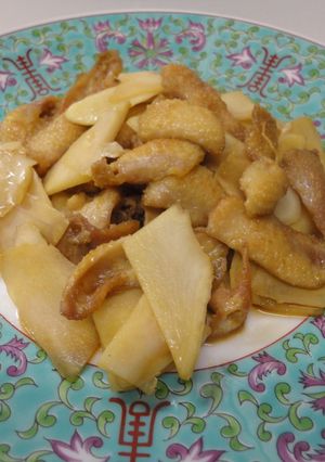 新しょうがと鶏皮の炒め♪-レシピのメイン写真