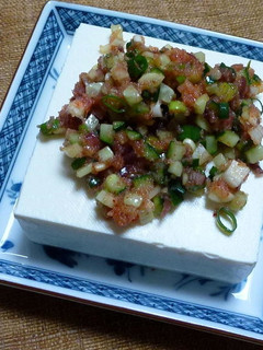 明太子と刻み野菜を載せた冷奴-レシピのメイン写真